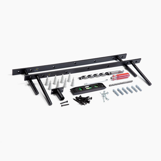 22" Heavy Duty Floating Shelf Bracket (2 Pcs) - 6 Inch Rods - Toolbox Included