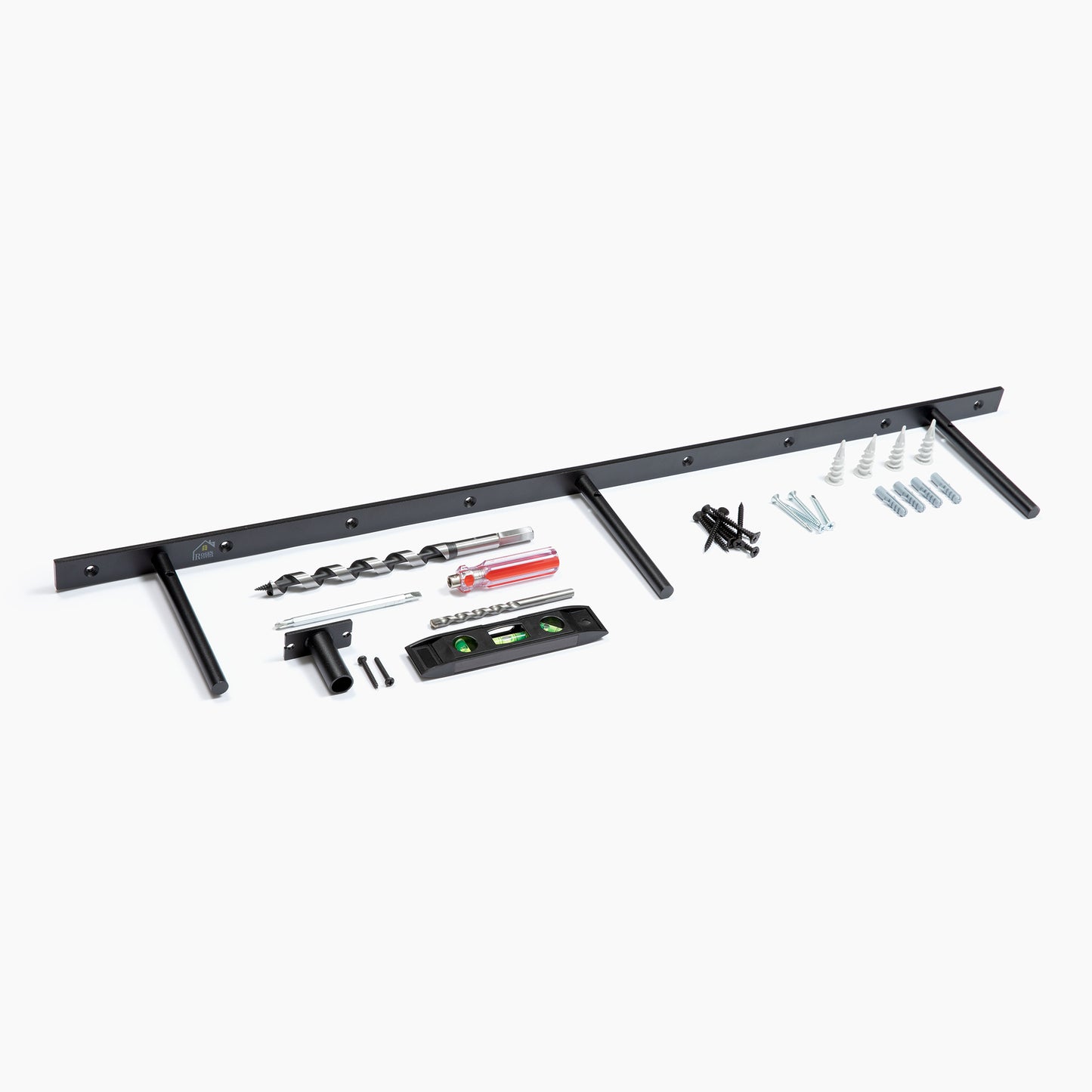 34" Heavy Duty Floating Shelf Bracket (1 Pc) - 6 Inch Rods - Toolbox Included